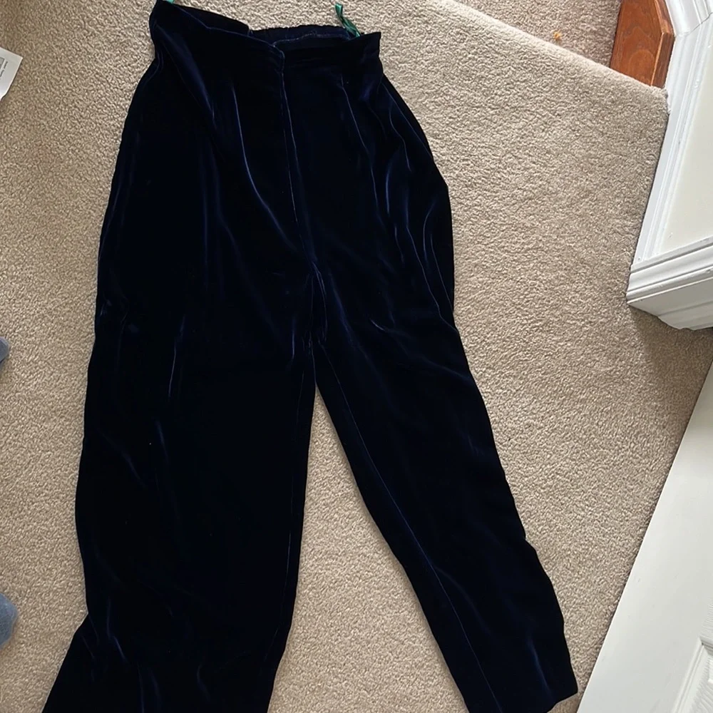 Laura Ashley velvet coord. Shirt and pants. Vintage circa 1990 - Picture 7 of 7